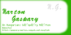 marton gaspary business card